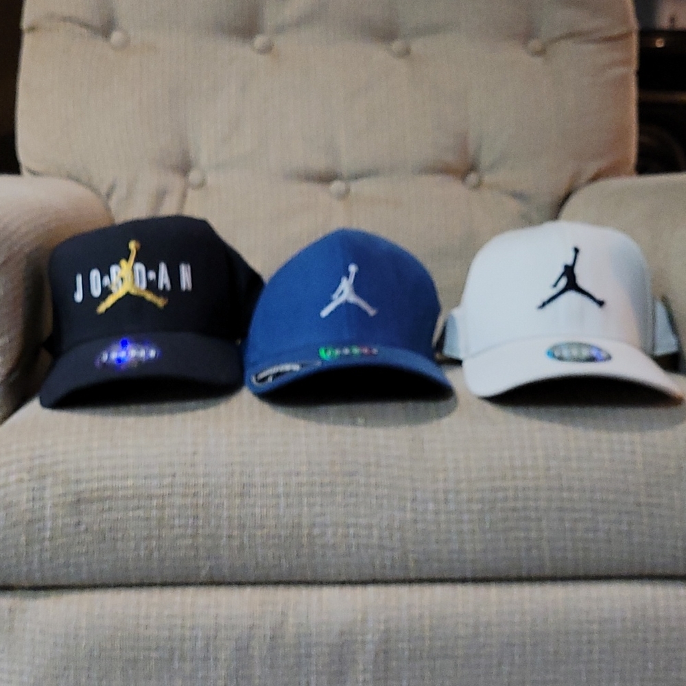 Three Jordan hats